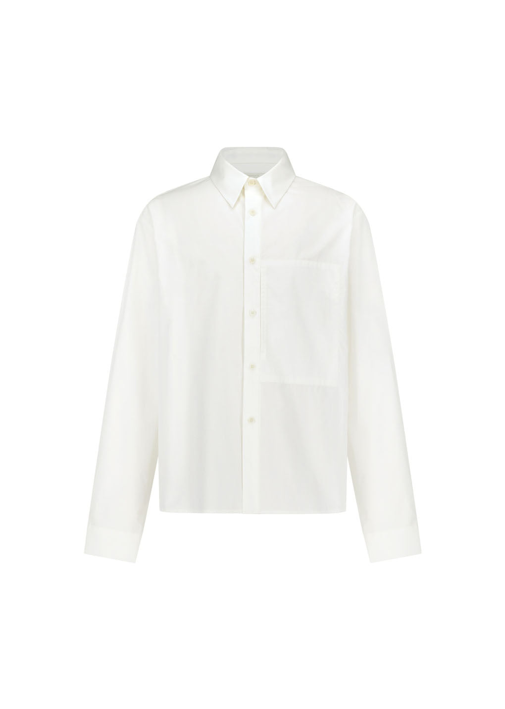 basic pocket shirt, ivory