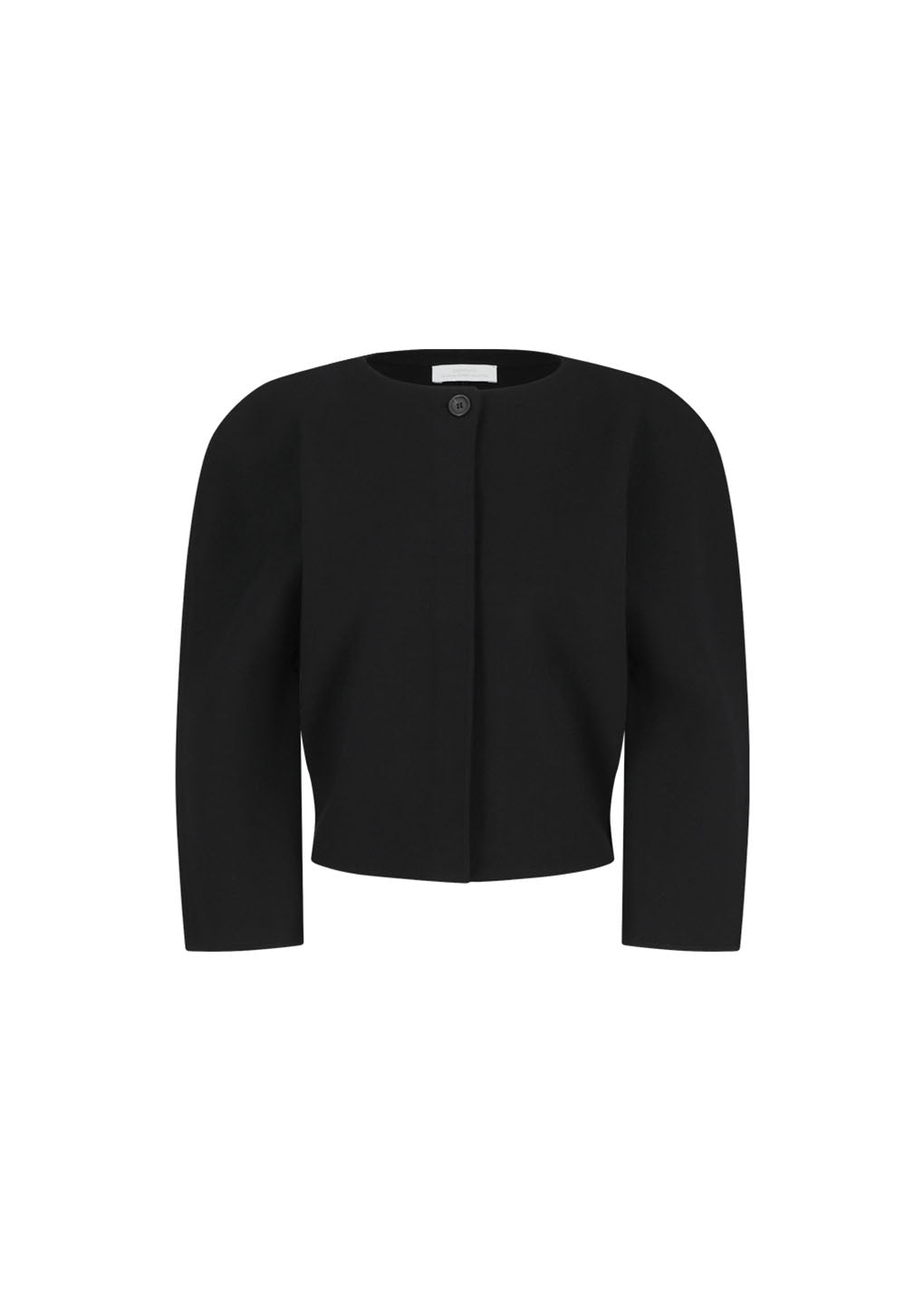 curved silhouette cardigan, black