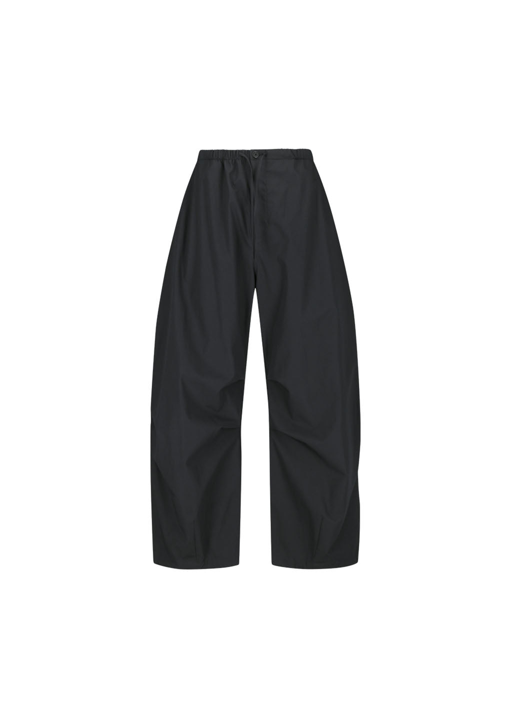 drawstring wide fatigue pants, charcoal