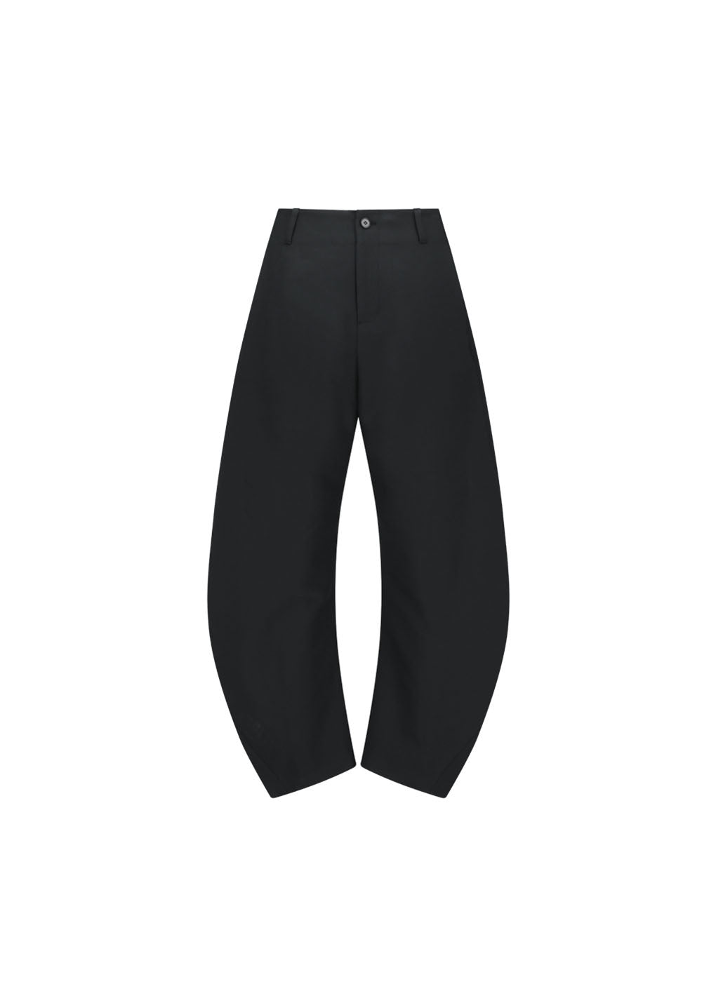 men's curved silhouette pants, black