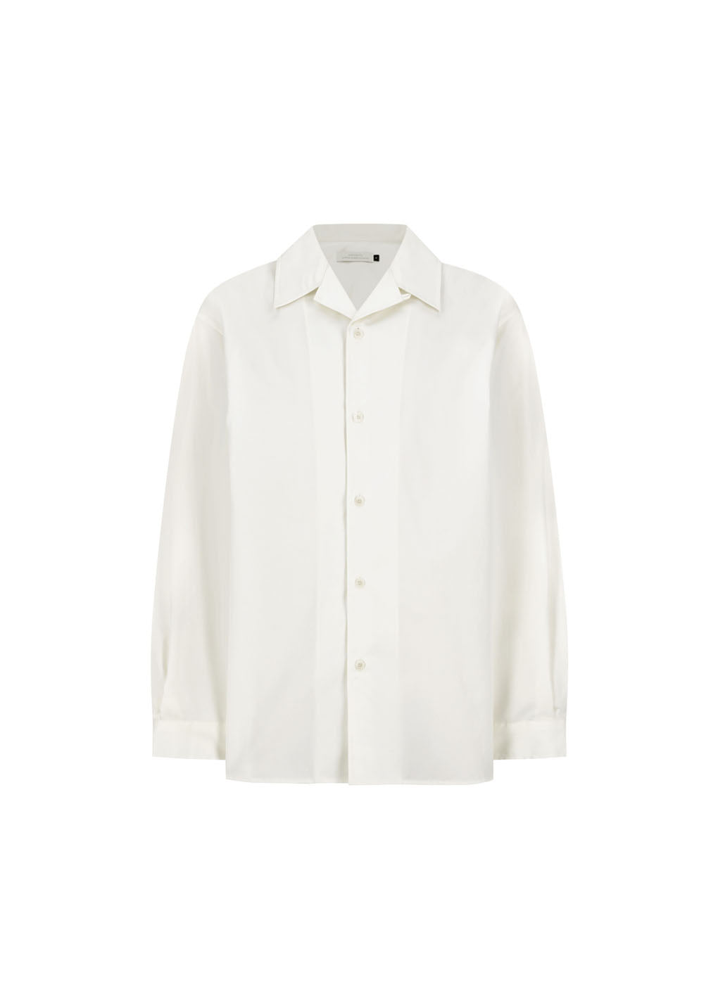 open collar shirt, ivory