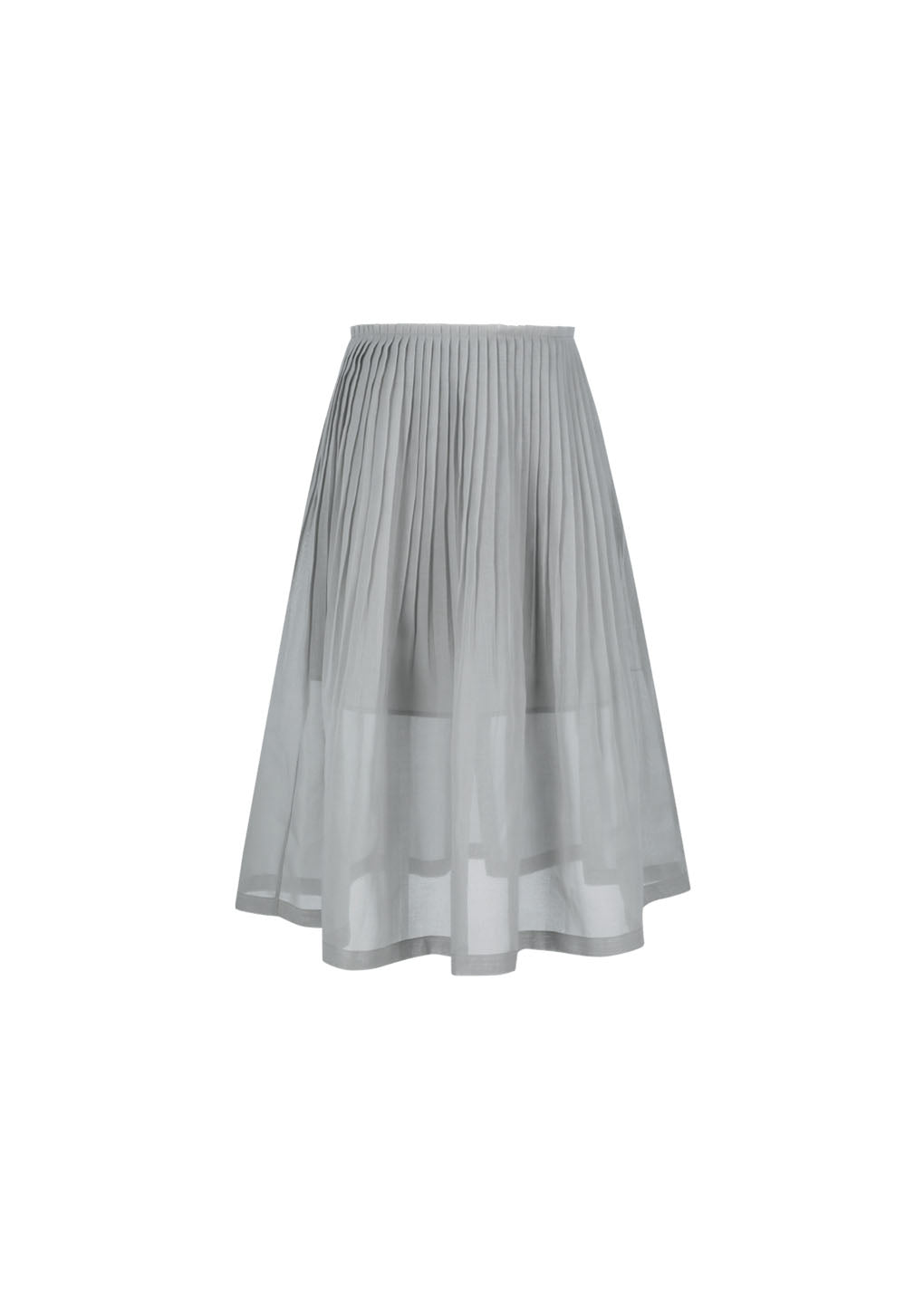 pleated midi skirt, grey