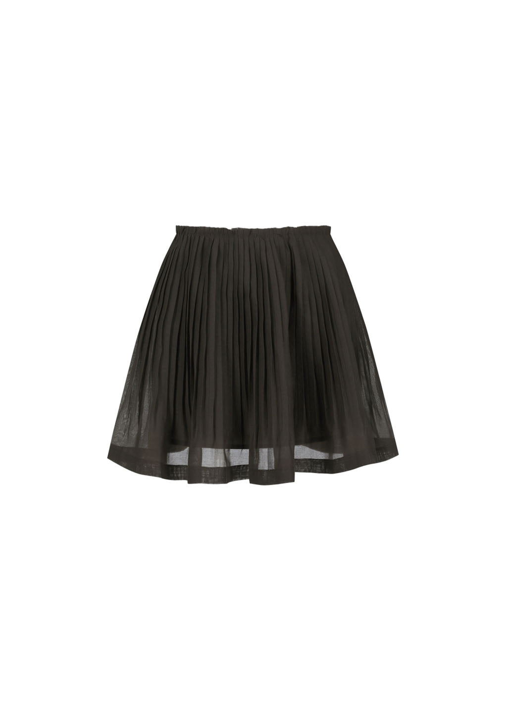 pleated mini skirt, brown