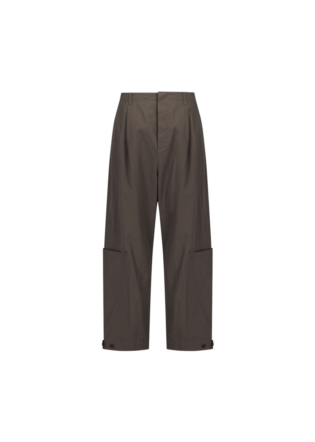 pocket banding pants, brown
