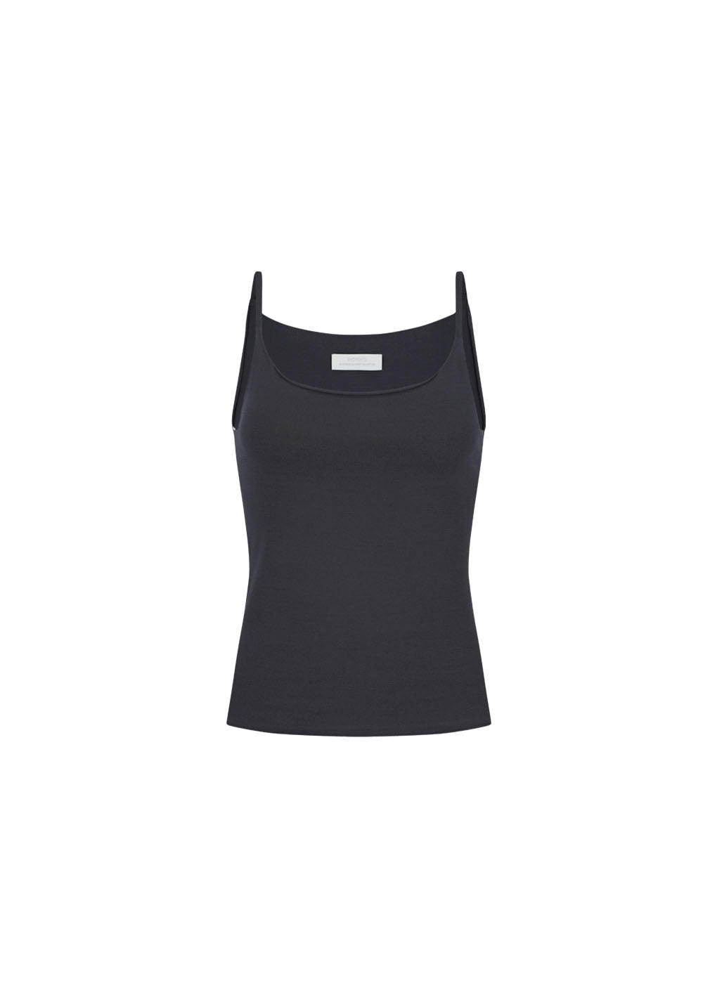 sleeveless knit top, charcoal