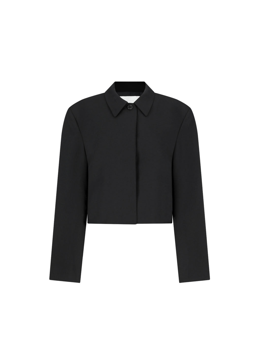 wool short jacket, black