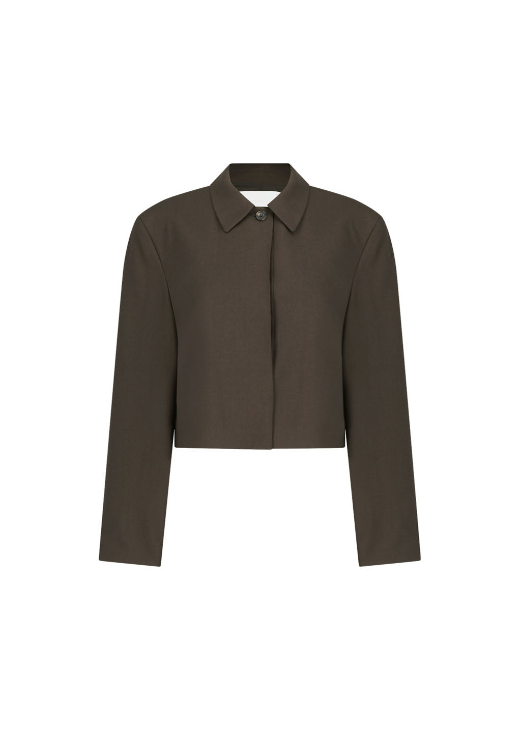 wool short jacket, khaki brown