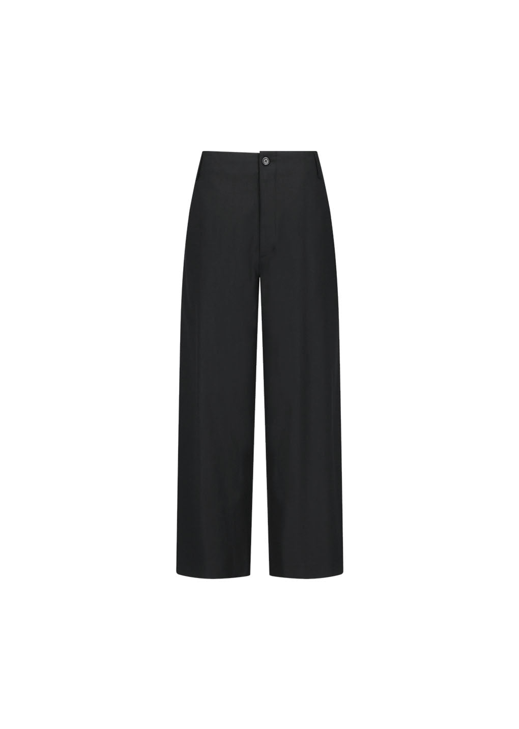 wool wide pants, black