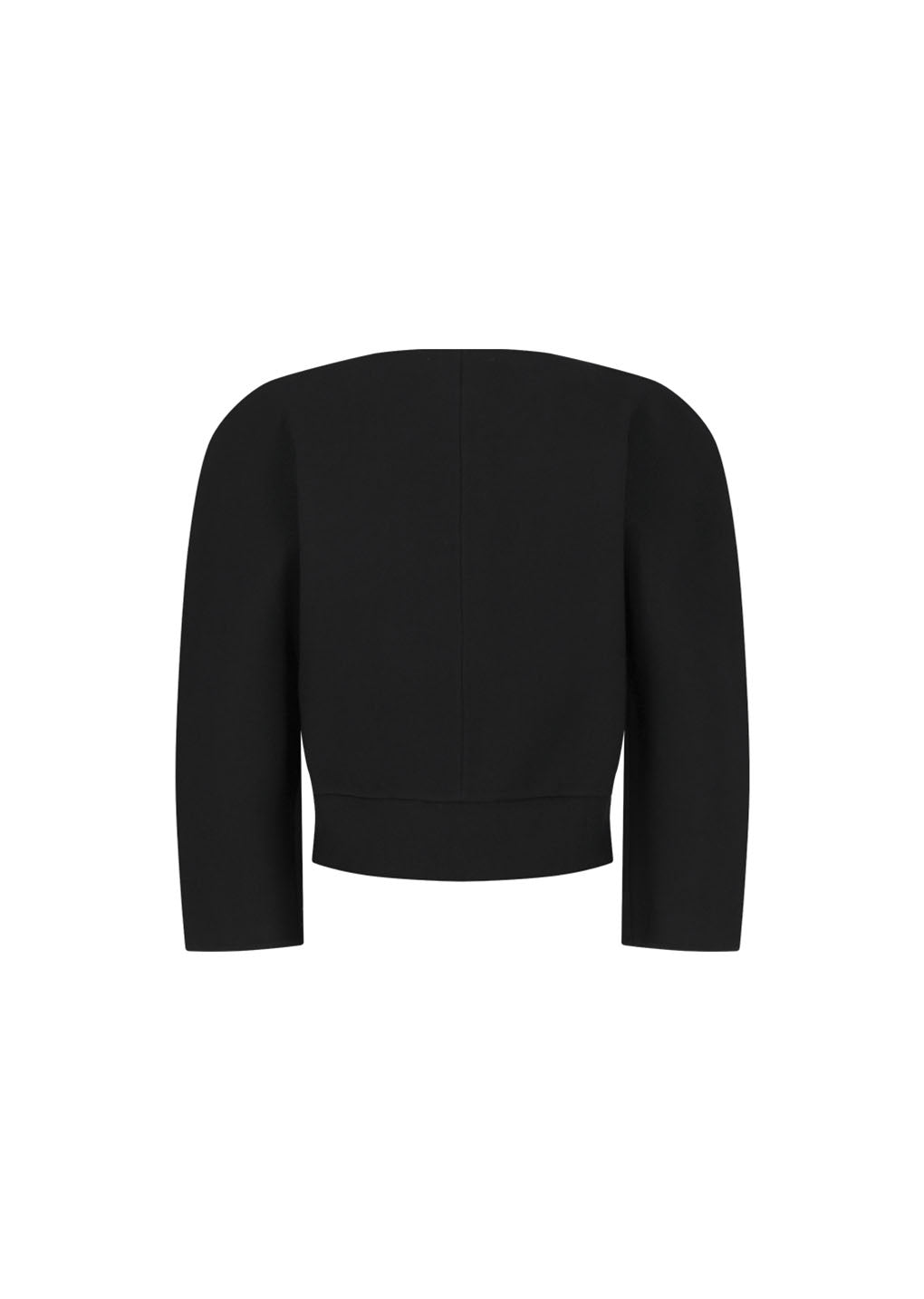 curved silhouette cardigan, black