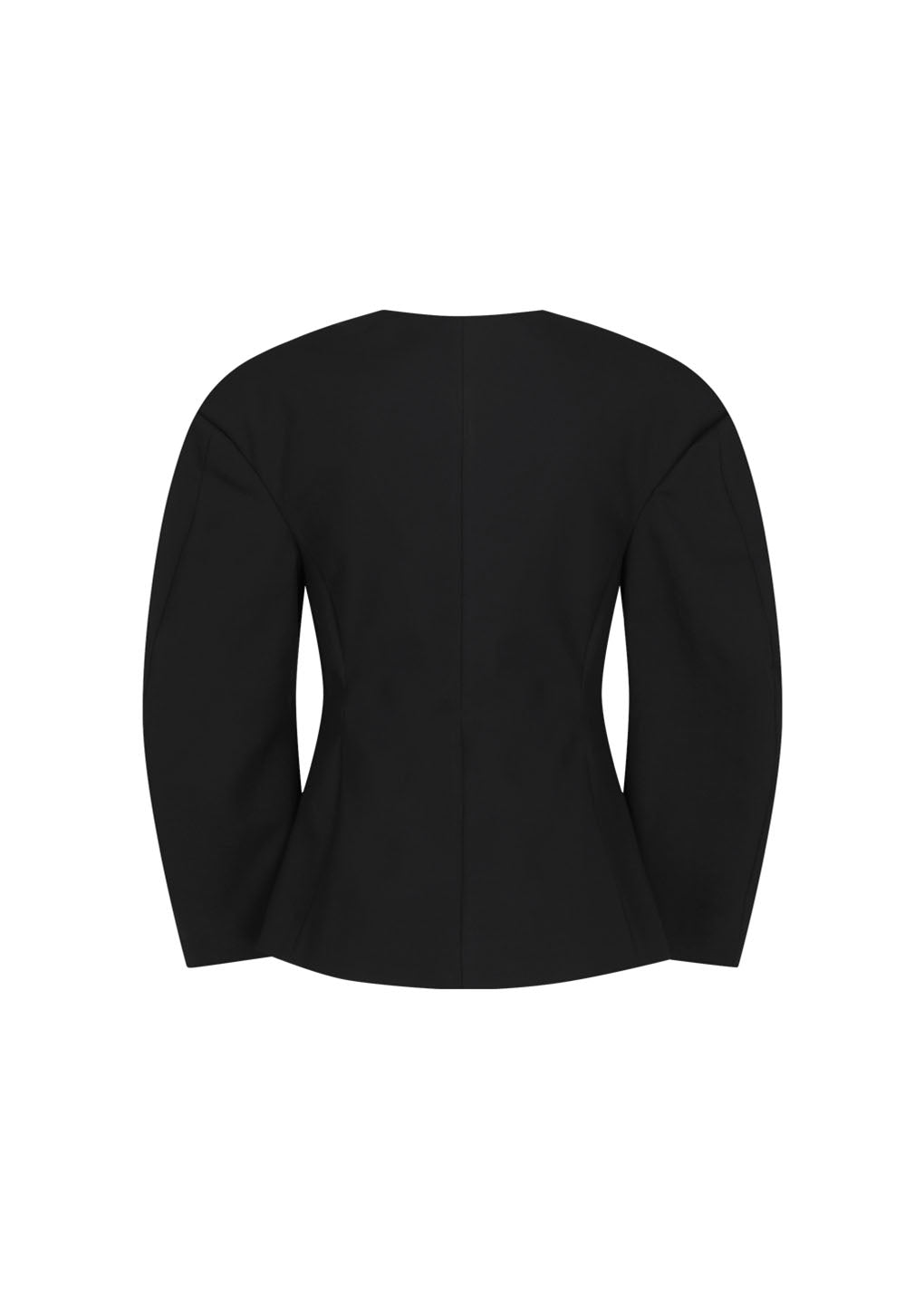 curved silhouette jacket, black