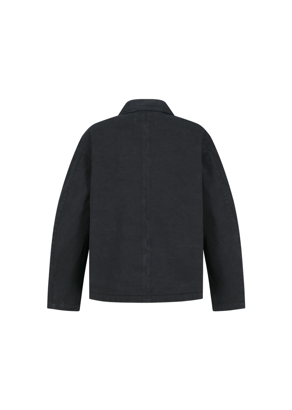 garments dyed pocket denim jacket, black