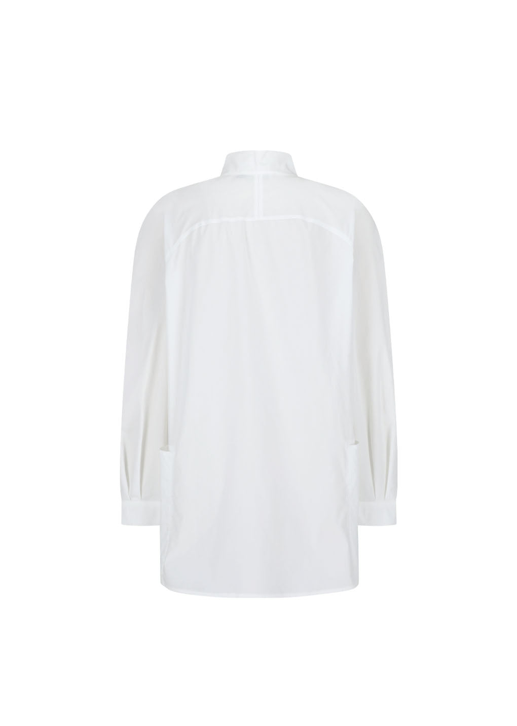 half neck tunic shirt, white