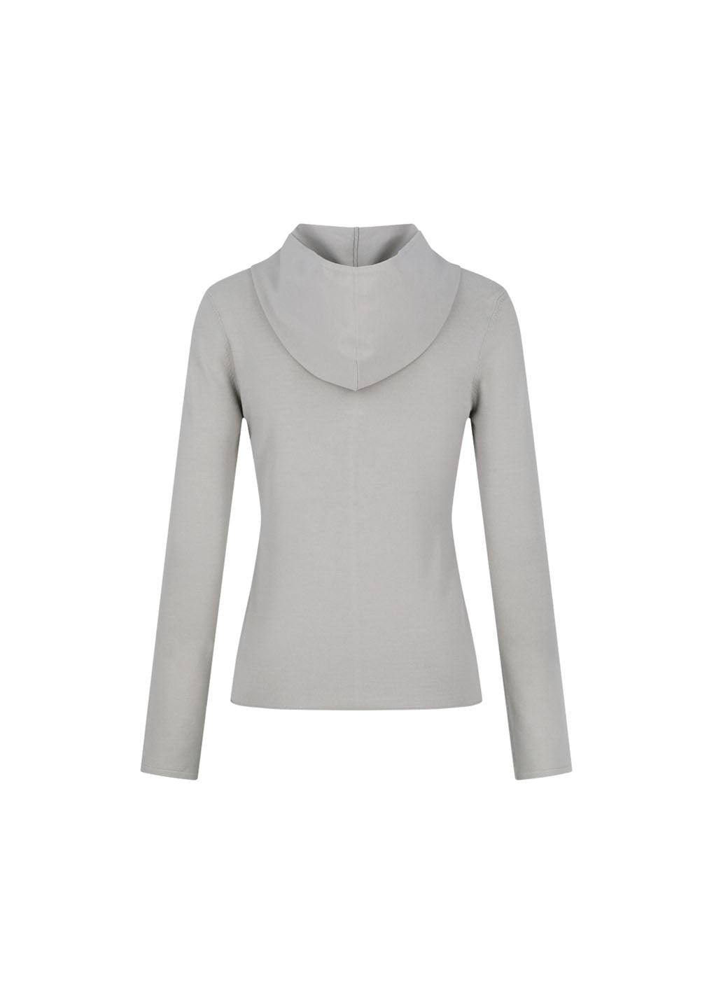 half zip-up knit hoodie, grey beige