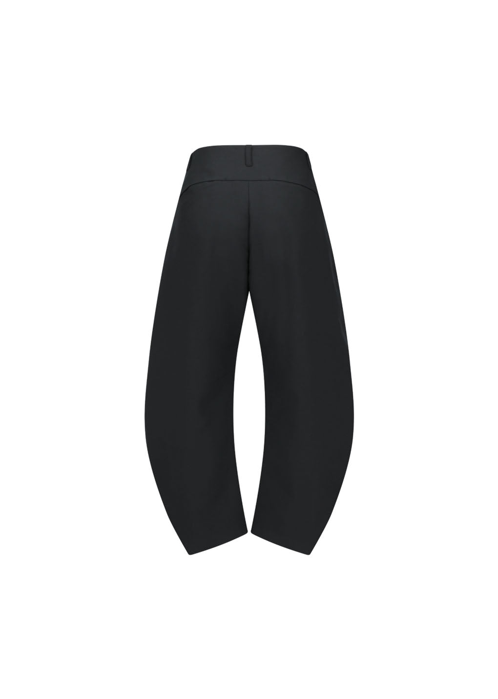 men's curved silhouette pants, black
