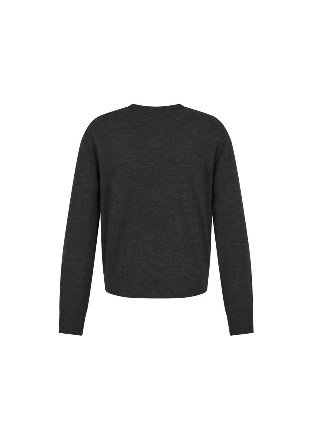 men's wool cardigan, charcoal