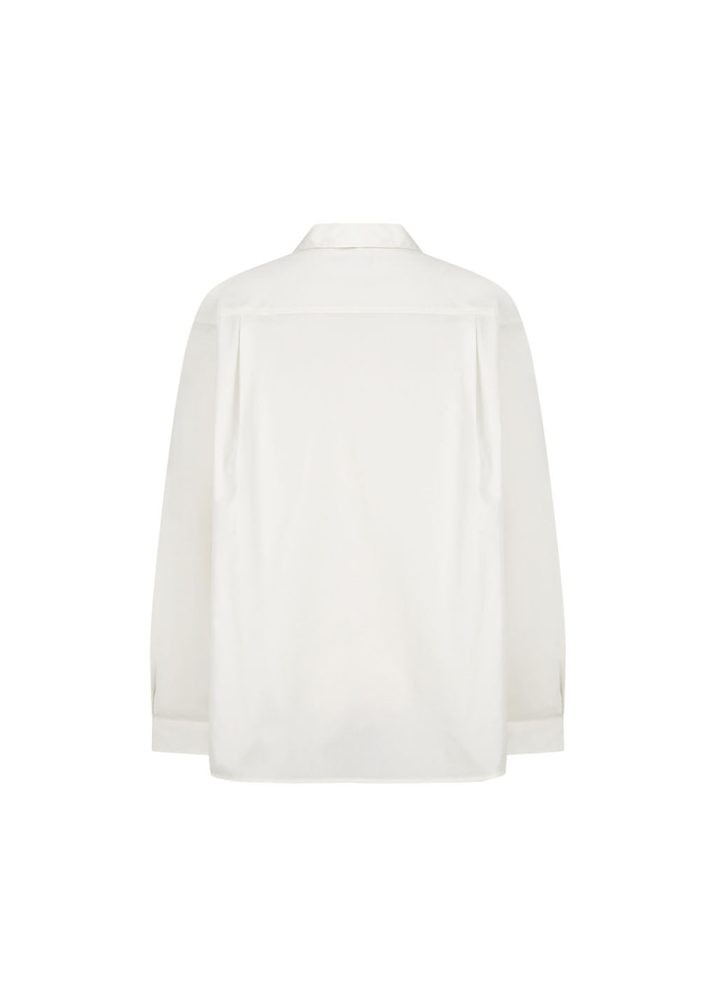 open collar shirt, ivory