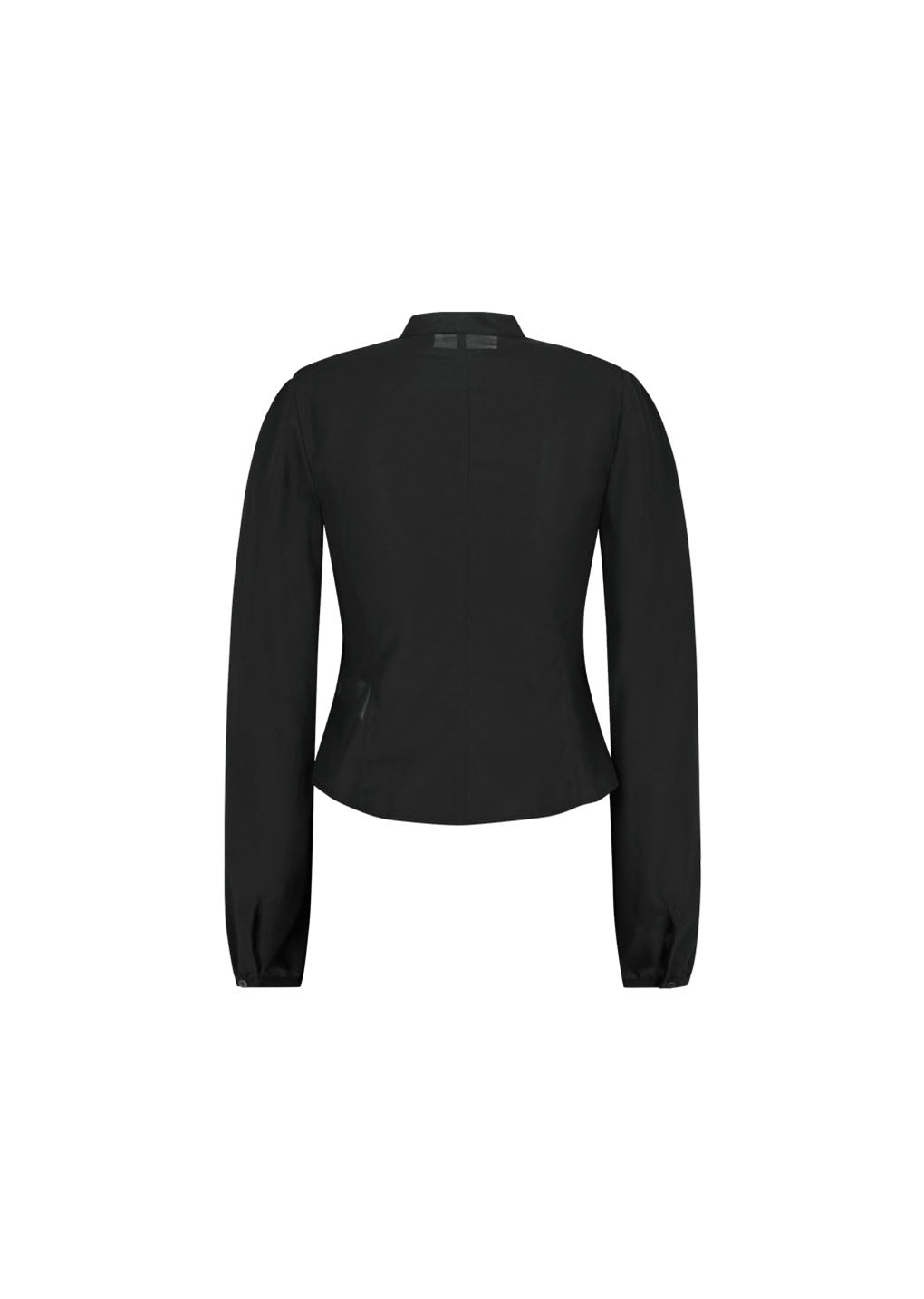 pintuck slim shirt, black