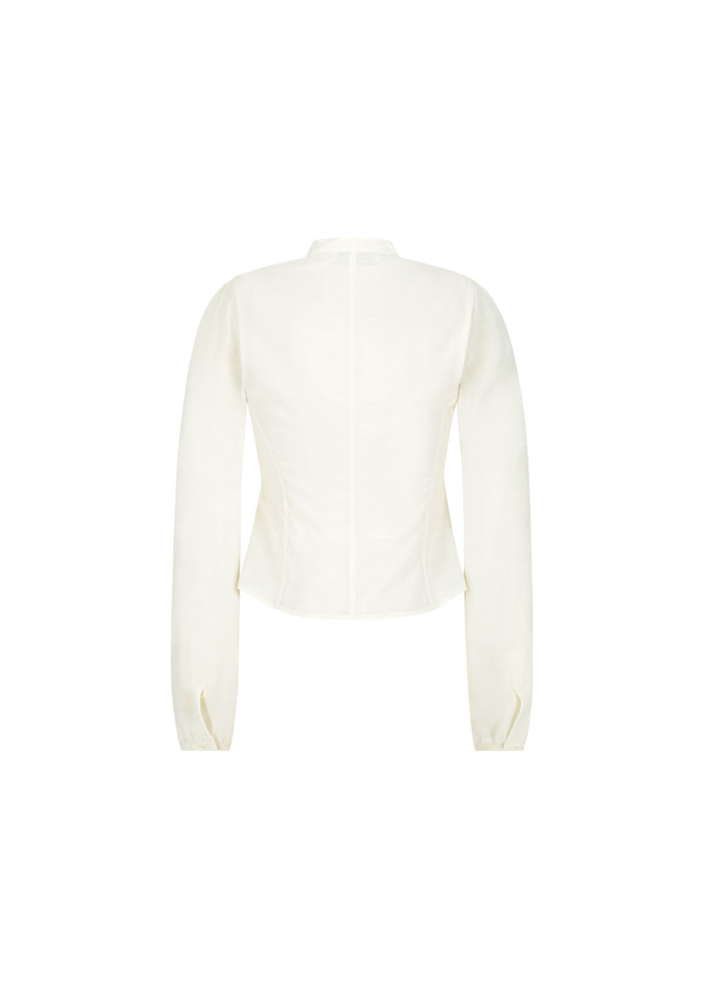pintuck slim shirt, ivory