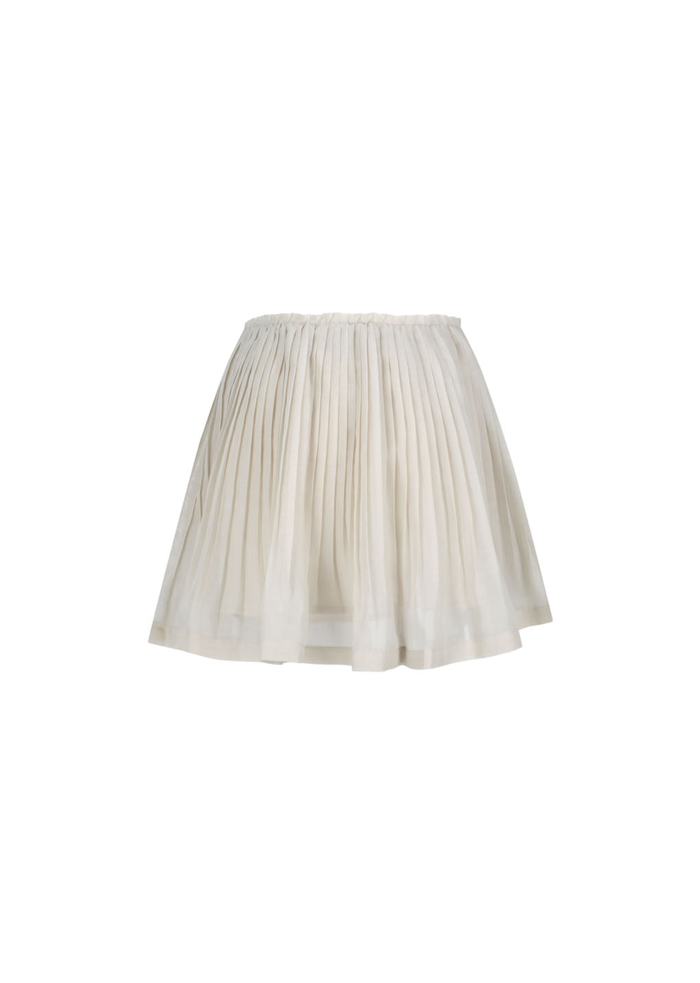 pleated mini skirt, beige
