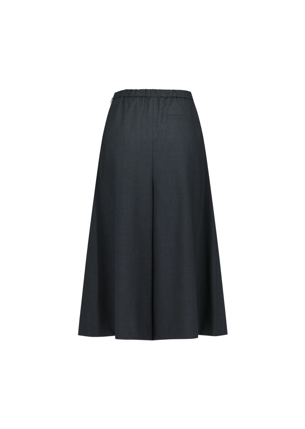 pleated wool culotte, grey