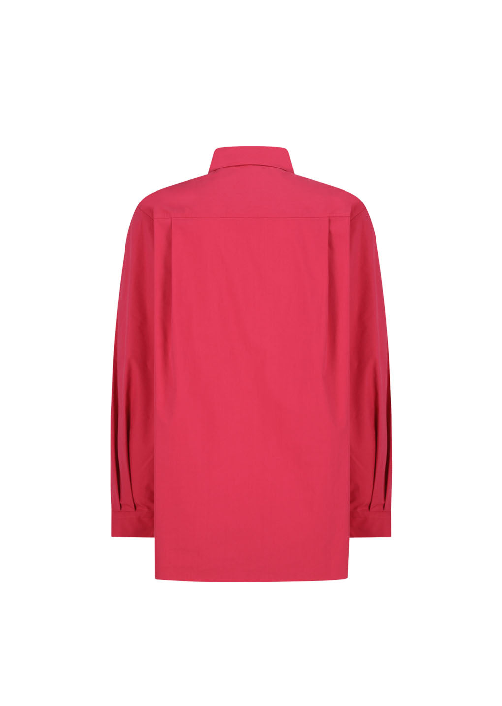 square pocket oversized shirt, red