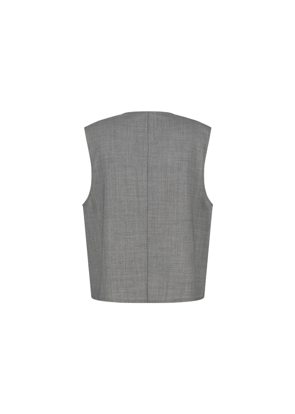 square vest, grey beige