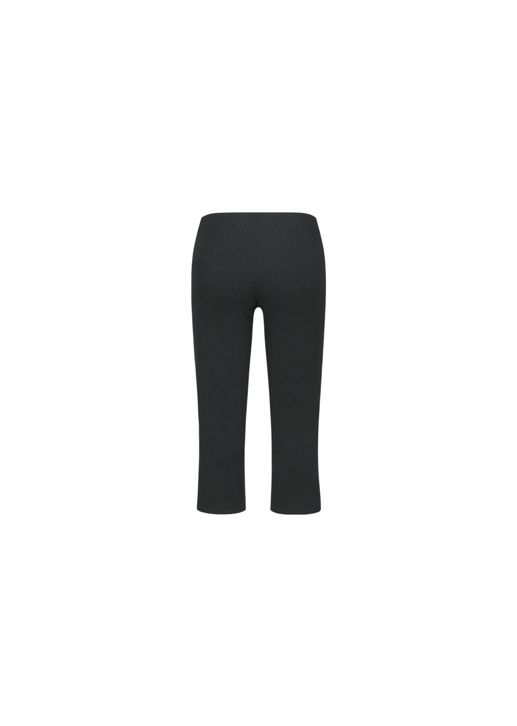 wholegarment knit capri pants, black
