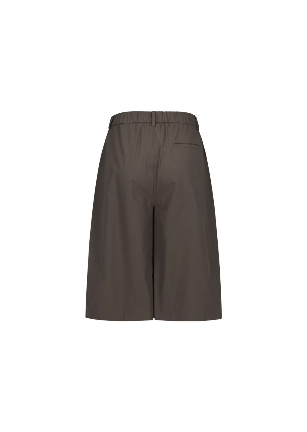 wide bermuda pants, brown