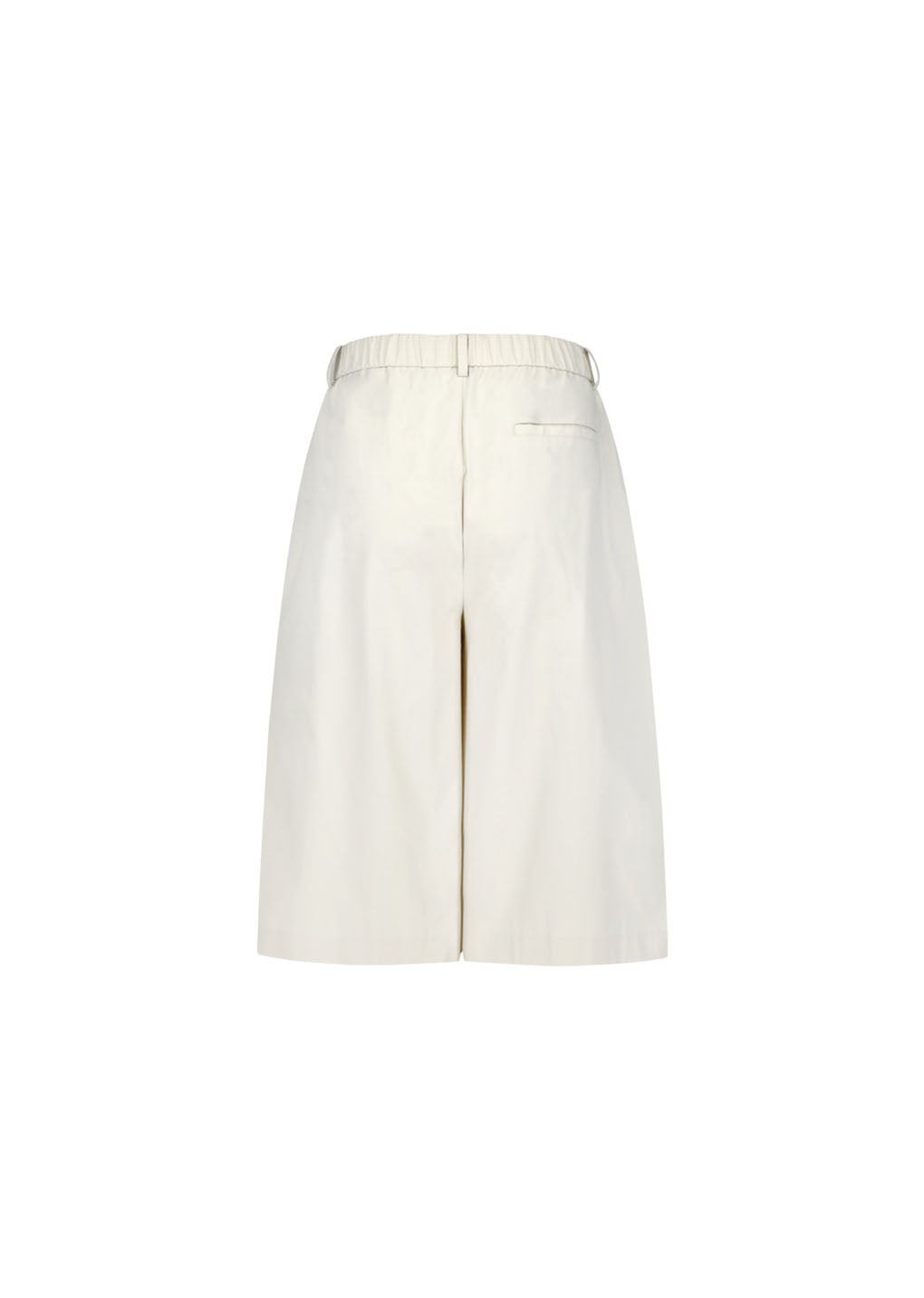 wide bermuda pants, ivory