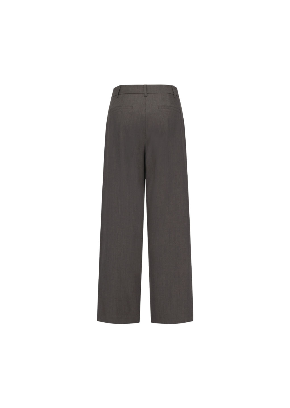 wide tuck pants, brown