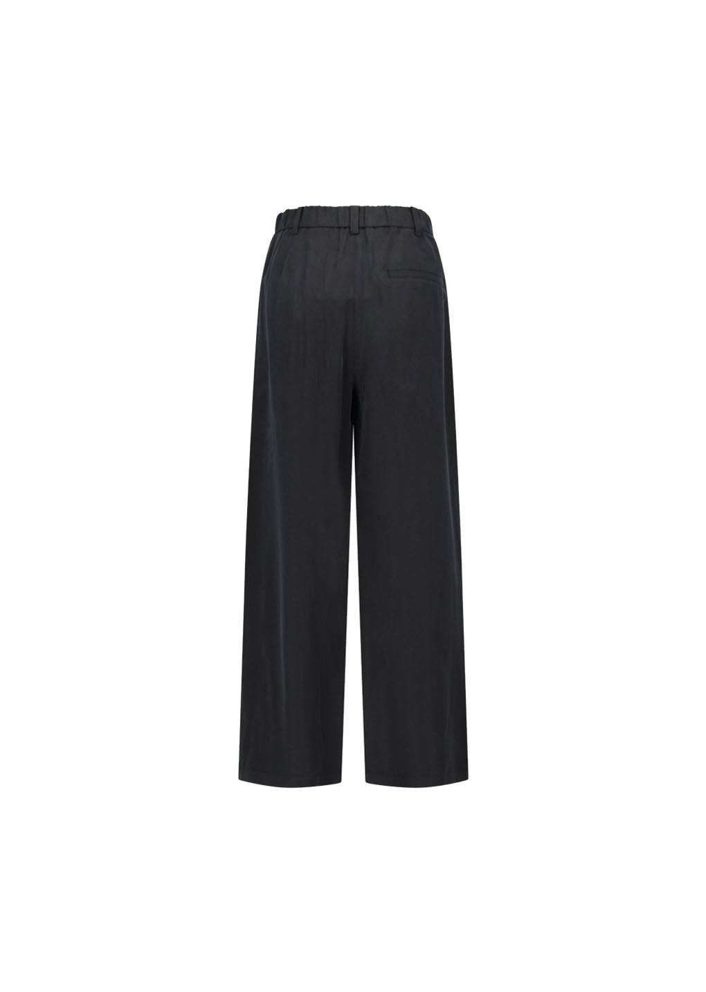 women's cupro two tuck wide pants, black