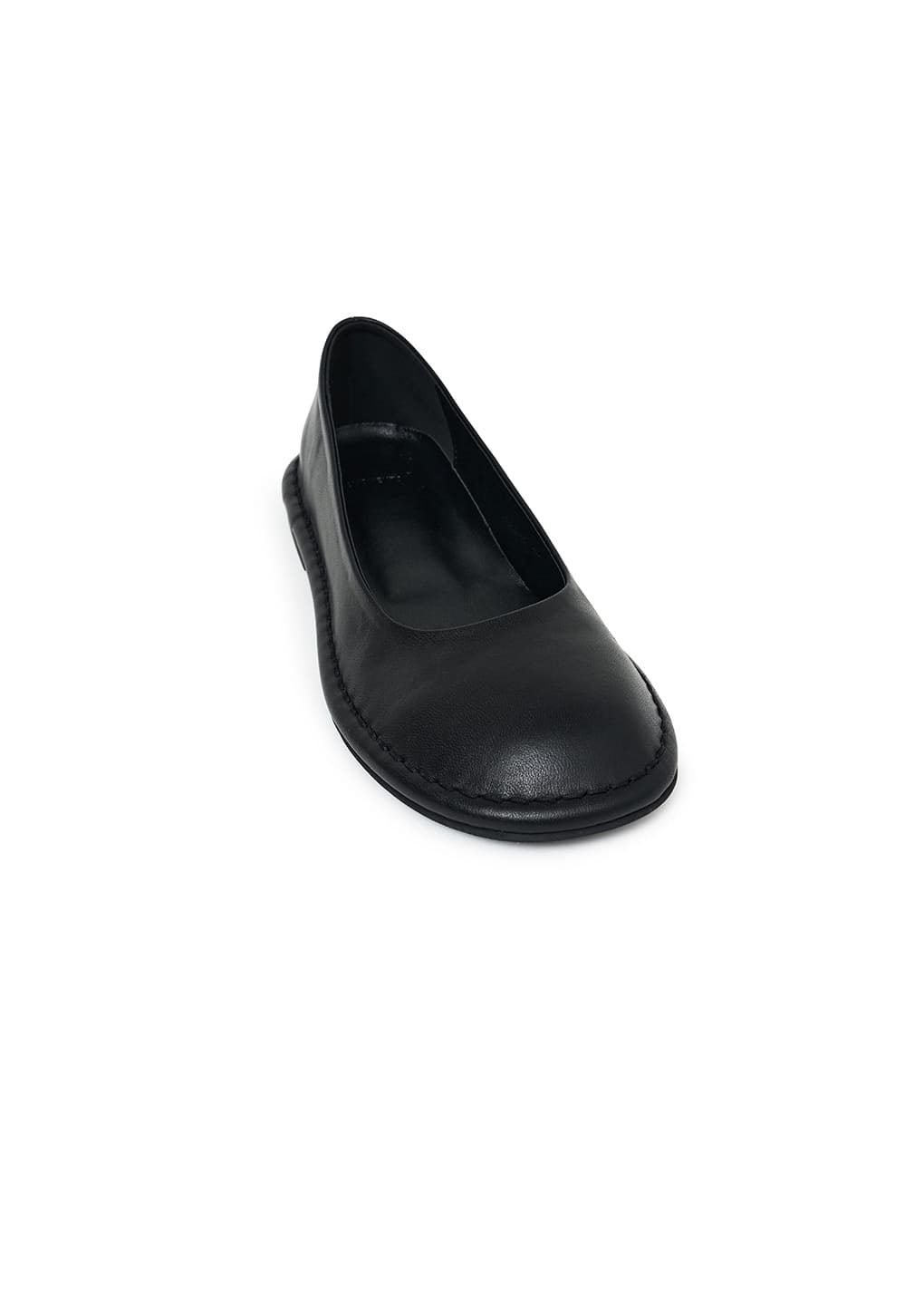 women's rounded flats, black