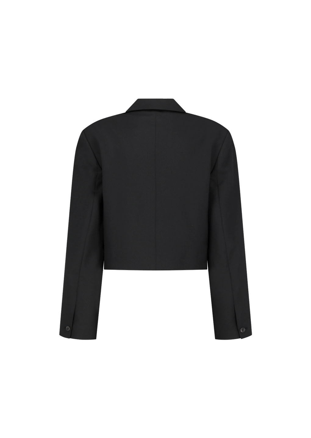 wool short jacket, black
