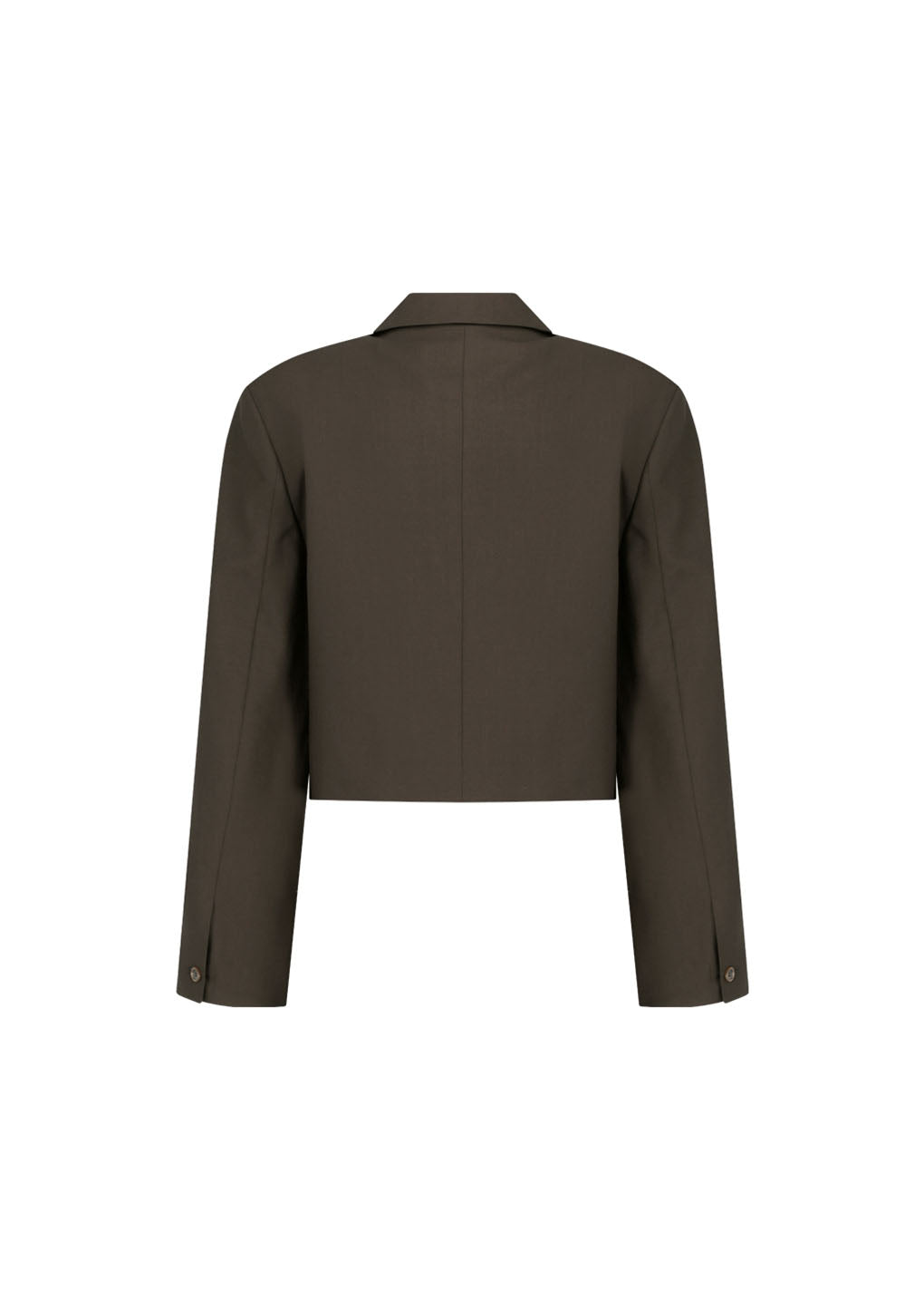 wool short jacket, khaki brown