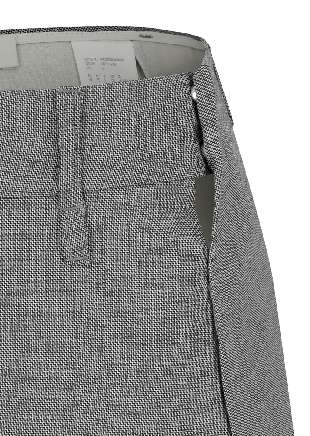 apron mini layered skirt, grey beige