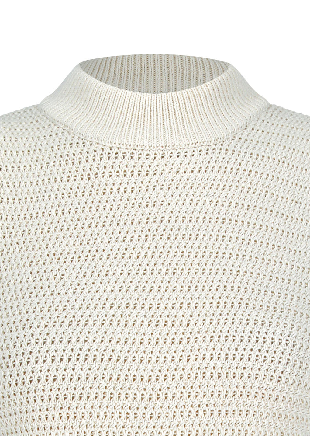 crochet knit vest, beige