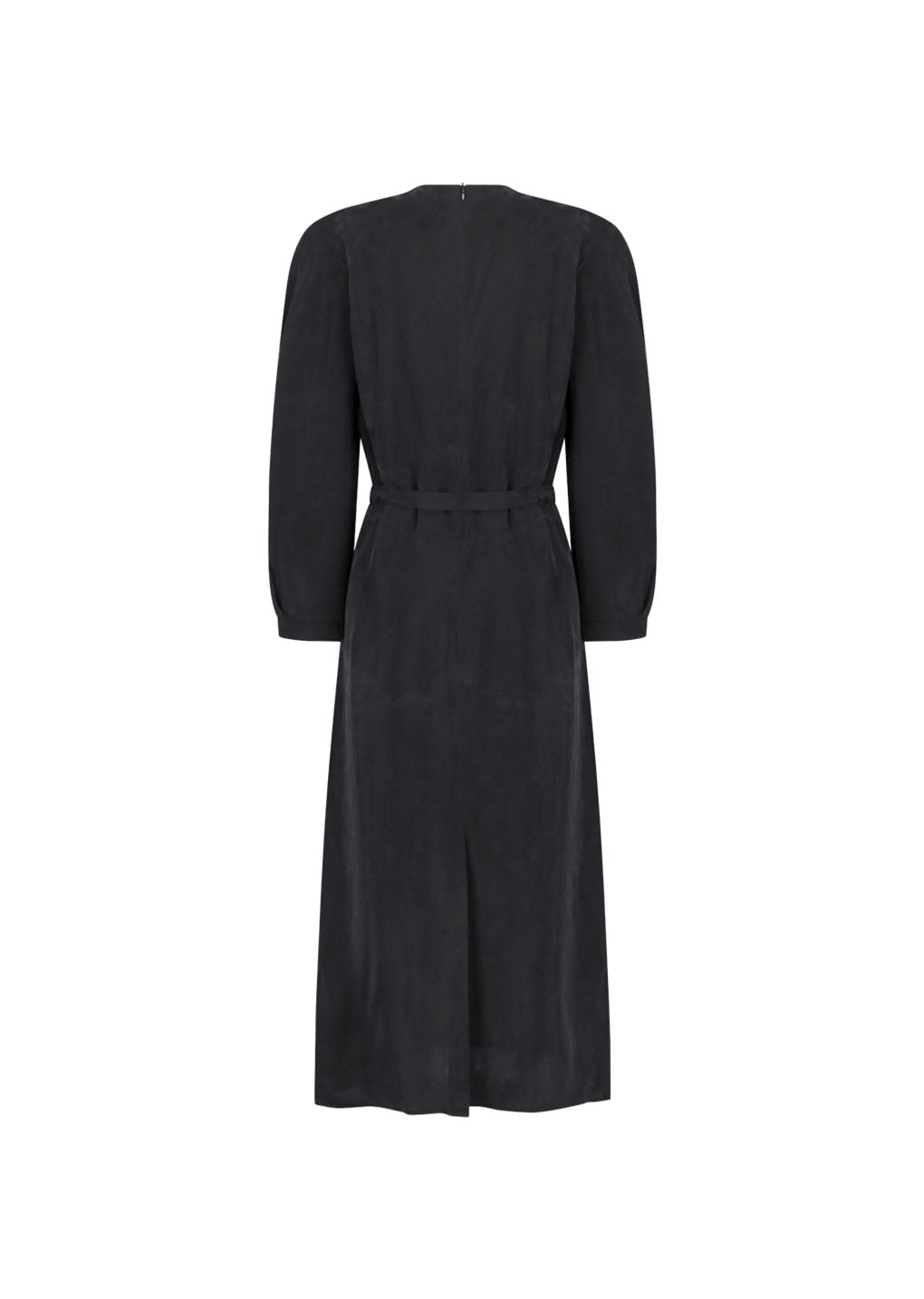 cupro raglan dress, black