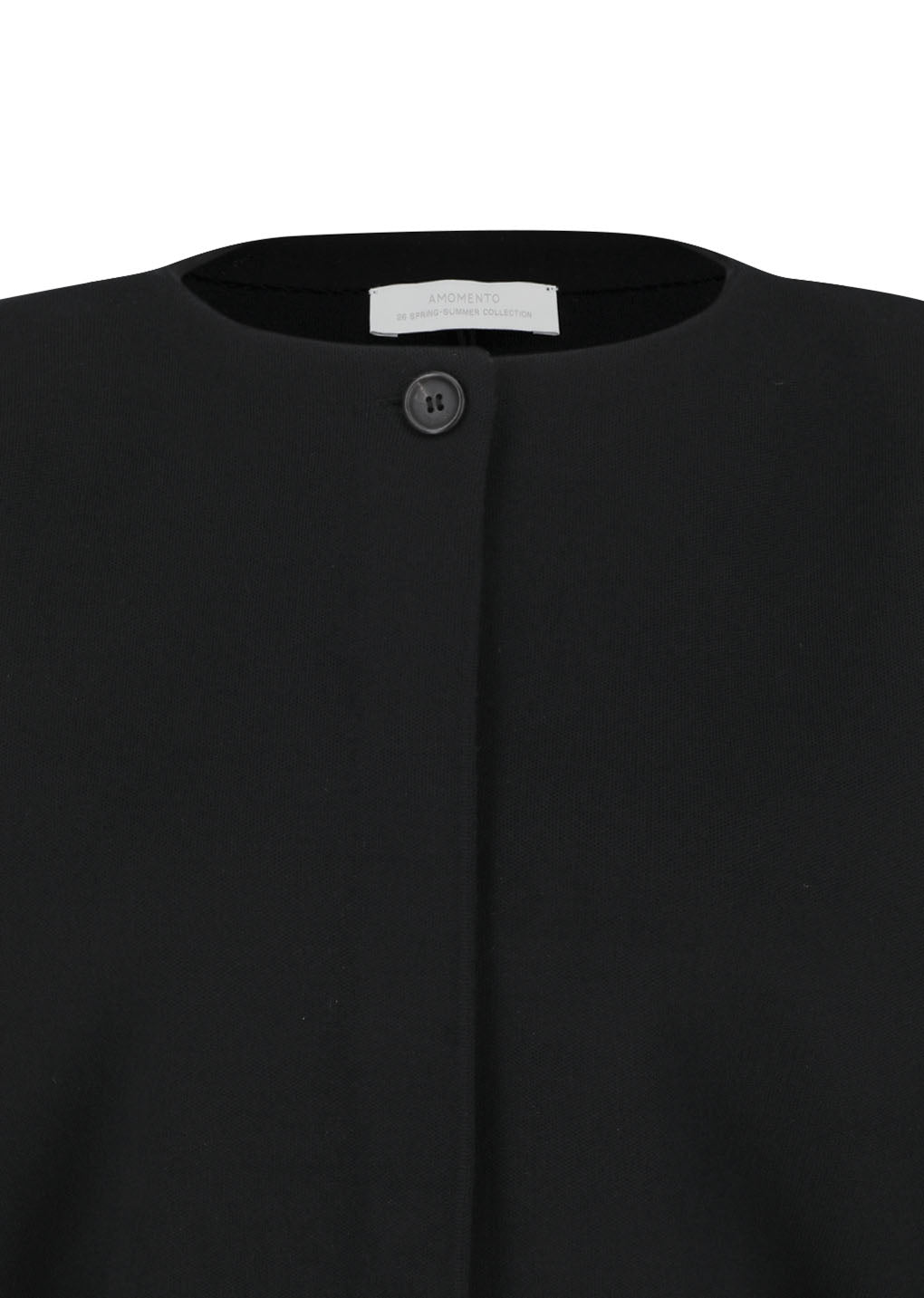 curved silhouette cardigan, black