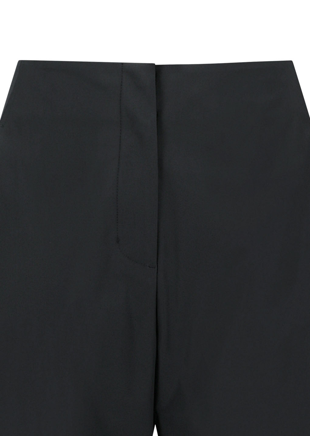 curved silhouette pants, black