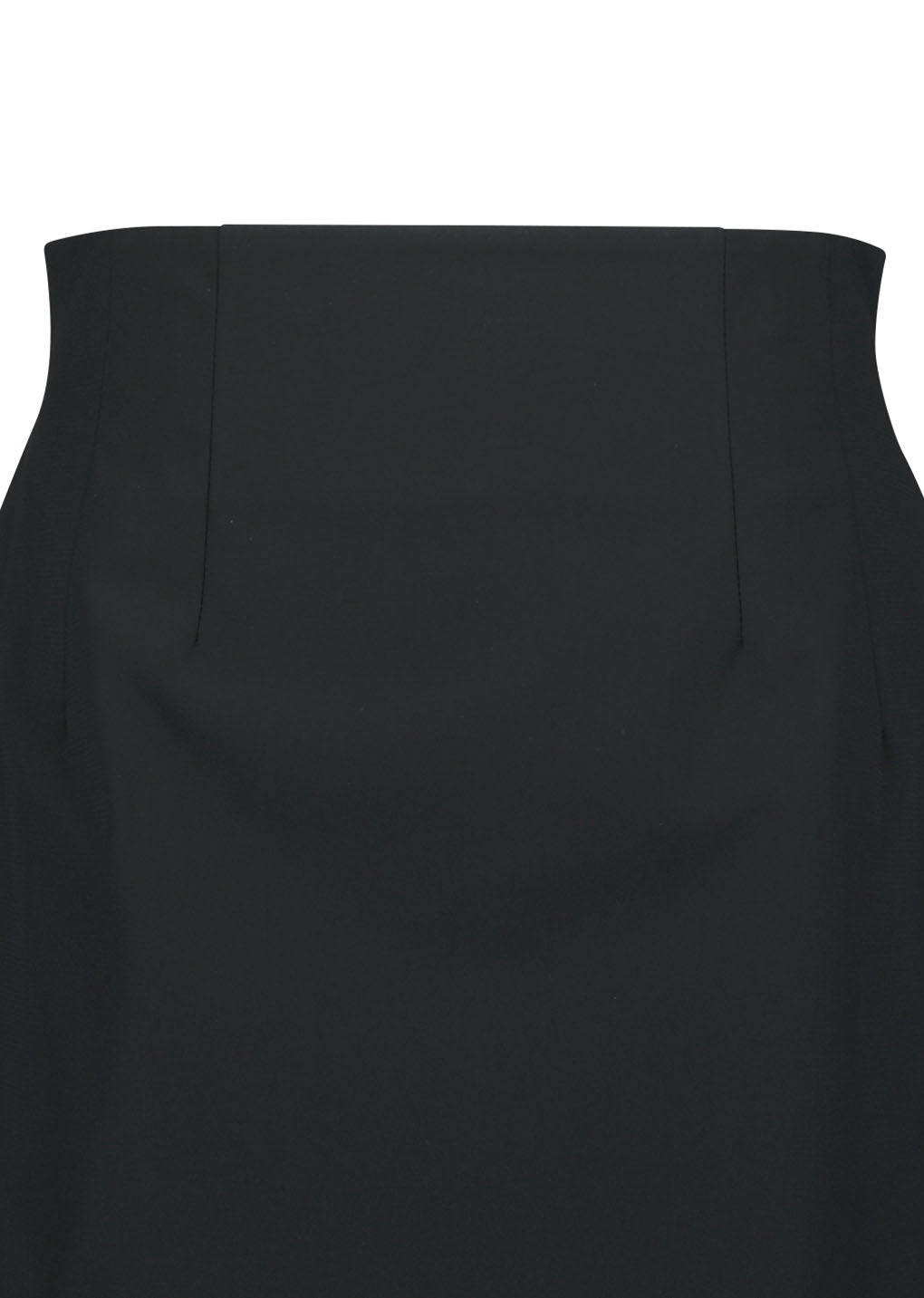 curved silhouette skirt, black
