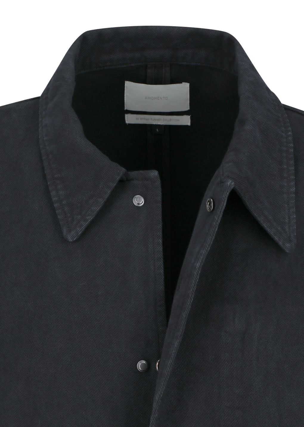 garments dyed pocket denim jacket, black
