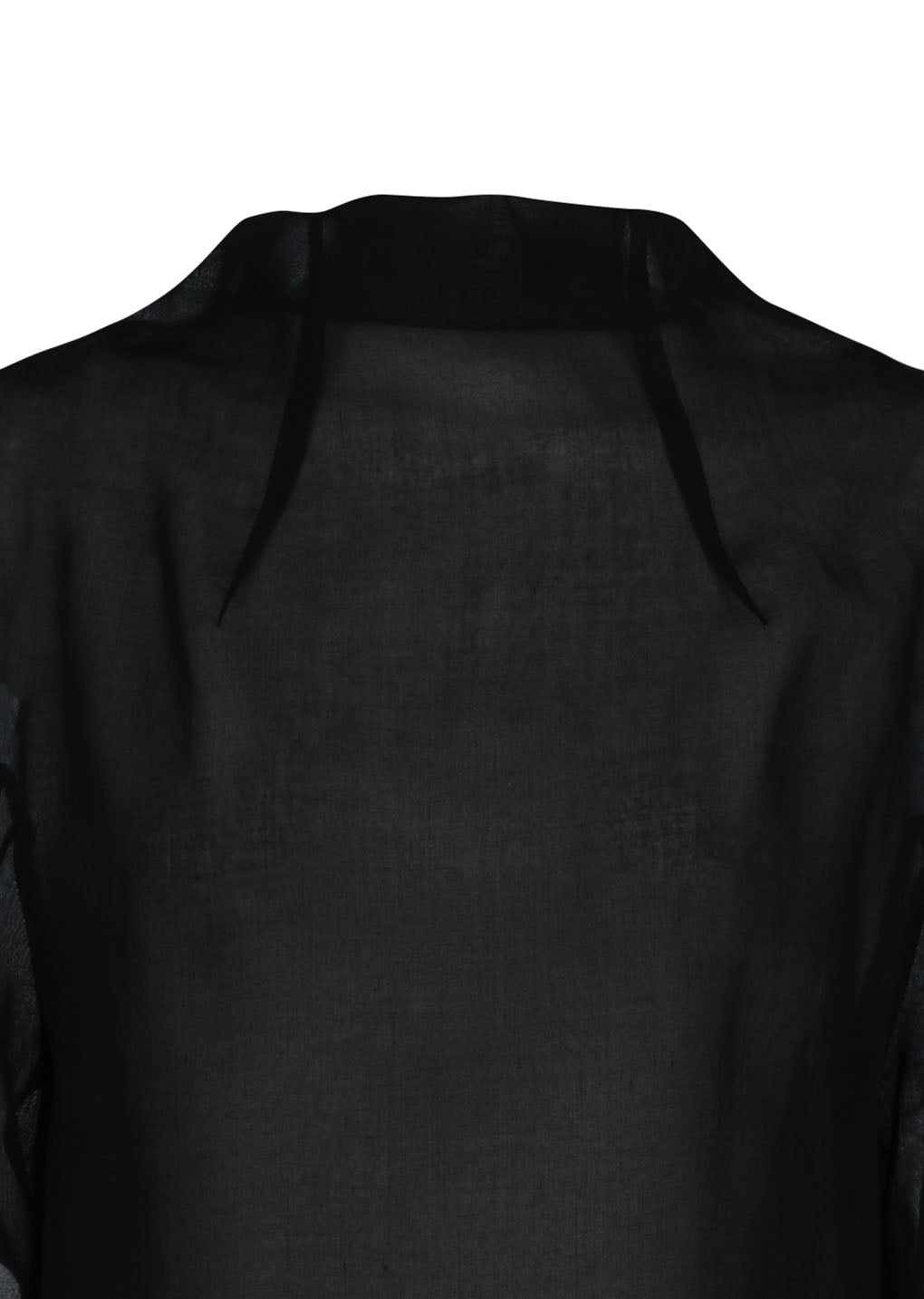 knotted collar top, black