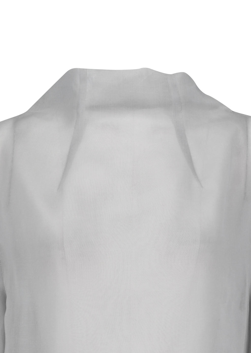 knotted collar top, grey