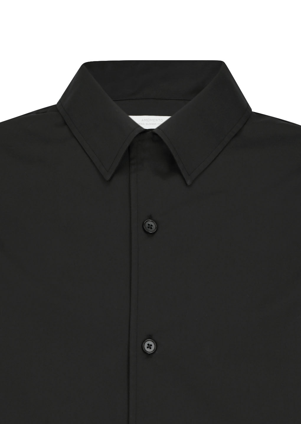 open collar shirt, black
