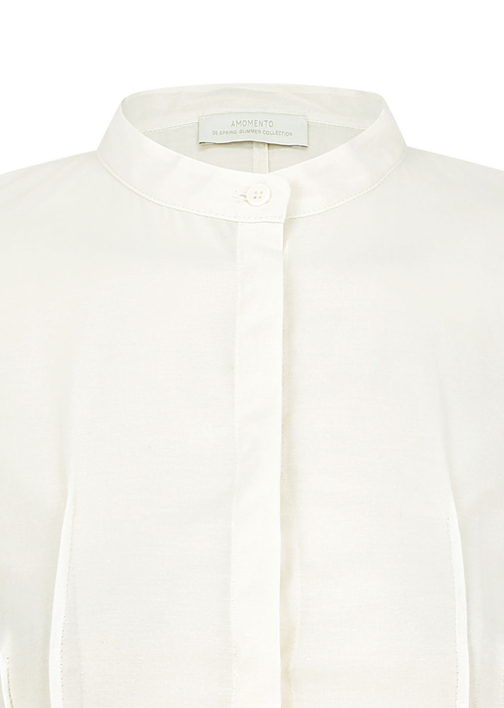 pintuck slim shirt, ivory
