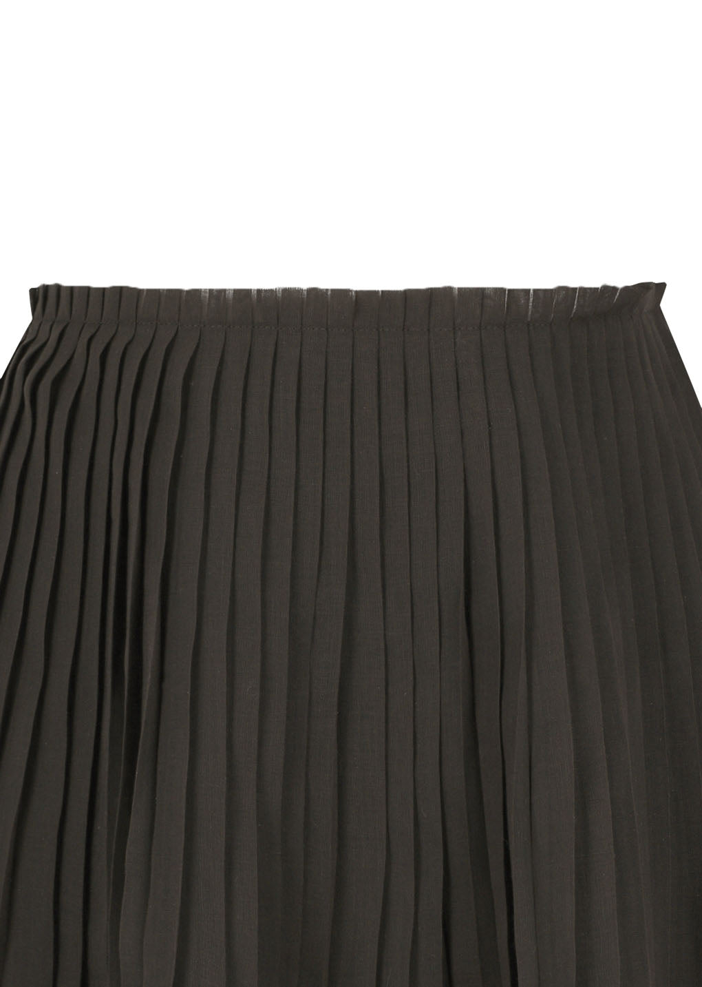 pleated midi skirt, brown