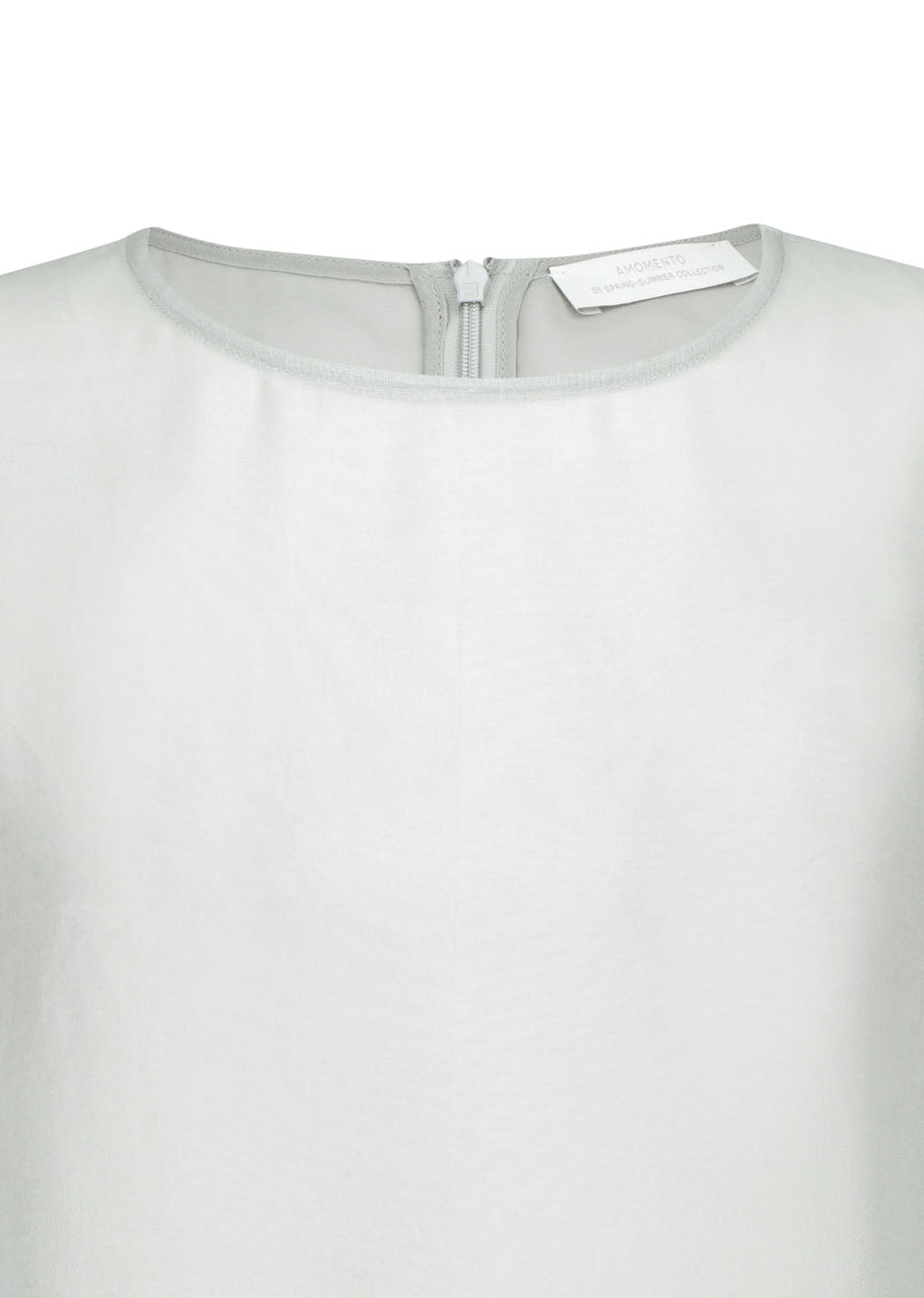 pleated sleeveless dress, grey