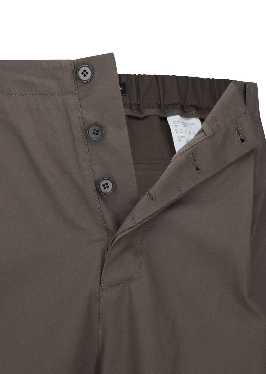 pocket banding pants, brown