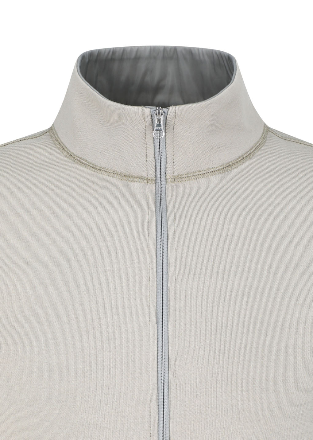pocket zip up jumper, beige