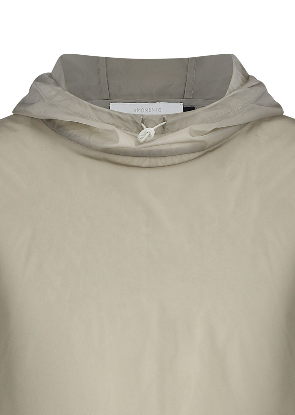 sheer hoodie anorak, beige